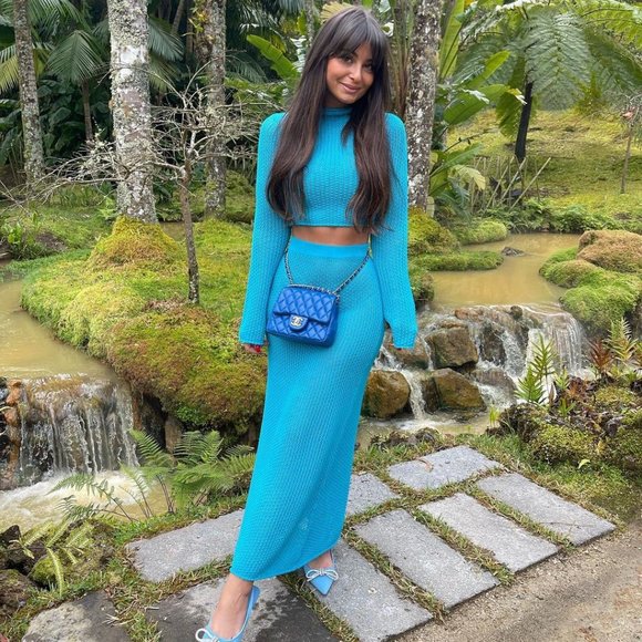 BLOGGER'S FAVE! Zara Blue Pointelle Knit Sweater NWT - Picture 3 of 16